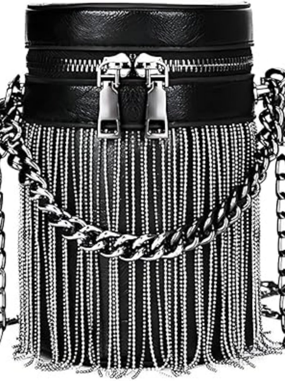 Tassel Fringe Purse Black Funky Shoulder Bag Fashion Statement for Sure‎ !!